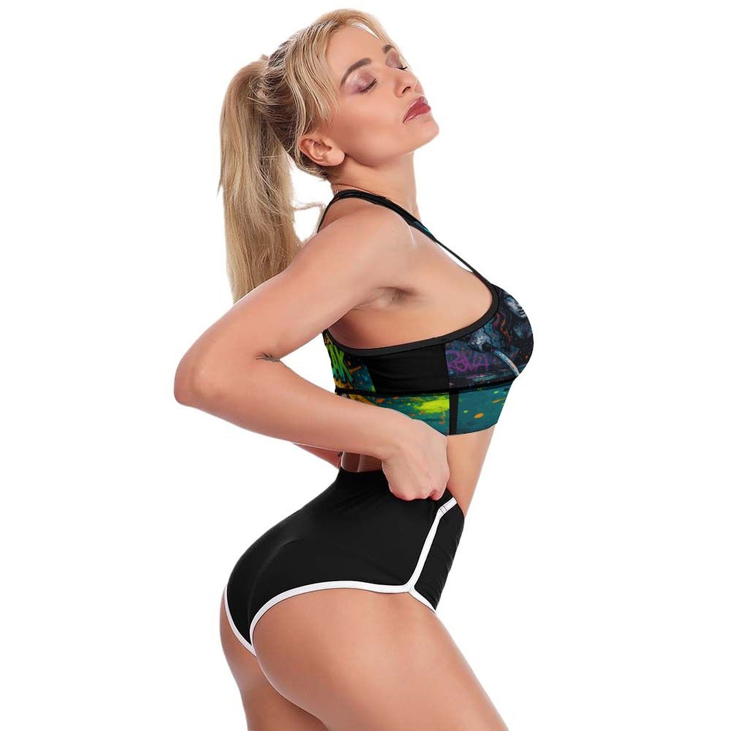 Chalked Up – Women’s Pool Player Sports Bra | “Head Down” Performance Edition