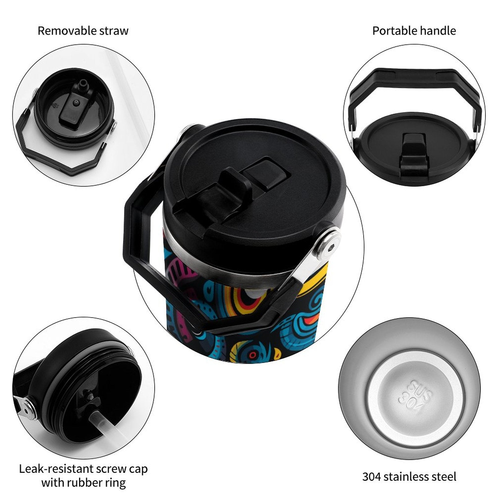 30oz Car Cup with Handle(All-Over Printing)