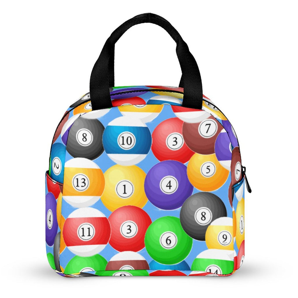 Pool Balls Collection: Large Insulated Lunch Totes for Adults