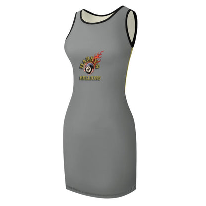 8 Ball Flame - Sleeveless Ladies Tank Dress