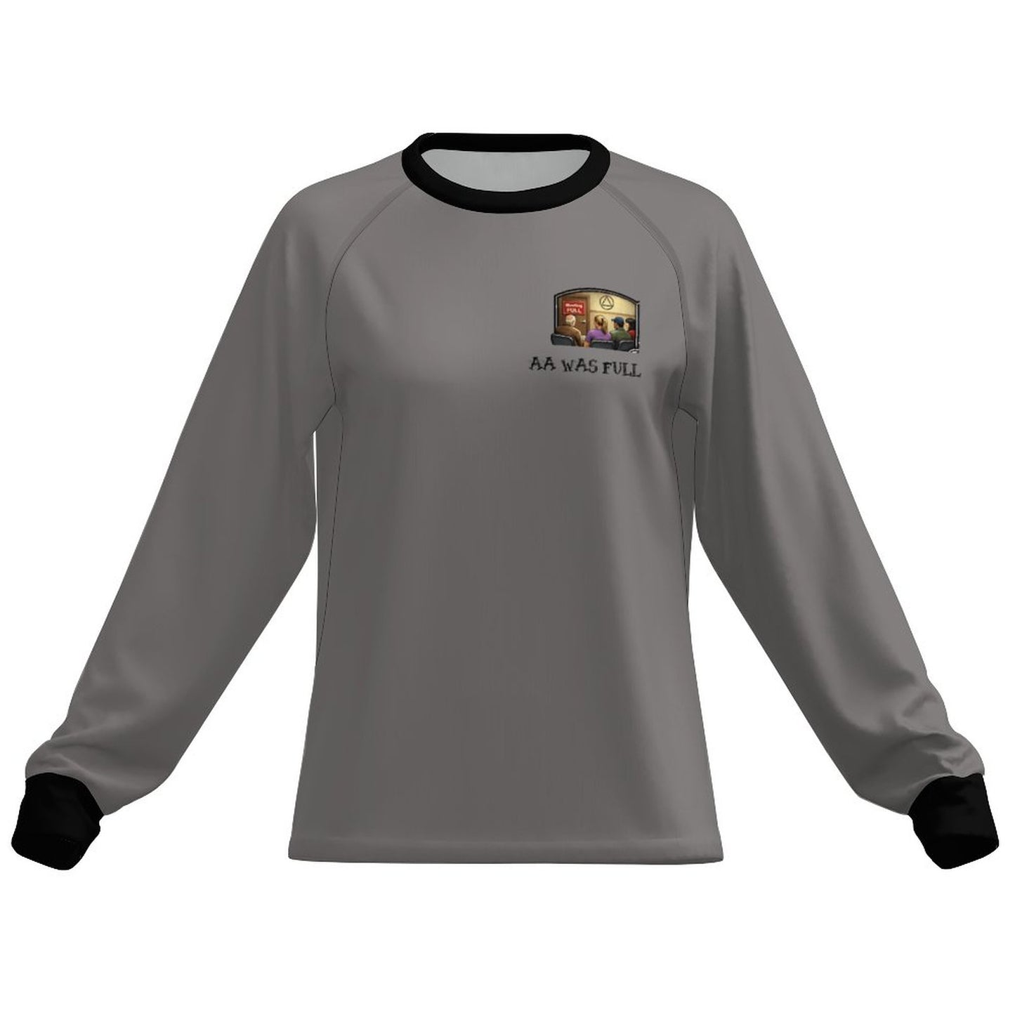 "AA Was Full"  Women’s Cool-Touch Long Sleeve Performance T-Shirt – UPF 50+ Quick-Dry Crewneck