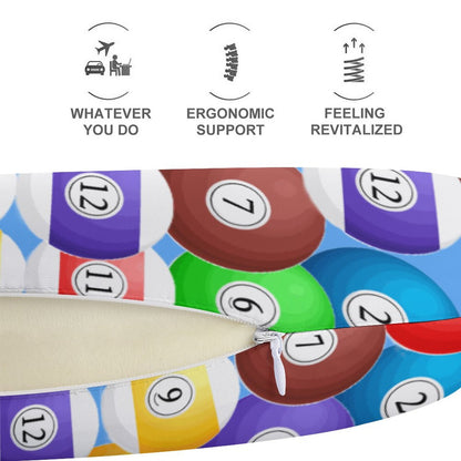 Poolball Memory Foam Neck Pillow – Travel & Car Support Cushion