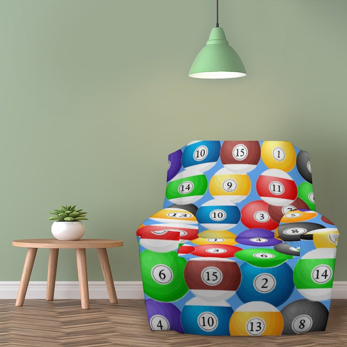 Pool Balls Collection: Single Sofa Cover