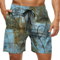 Blue Felt Men's Board Shorts | Premium Billiards-Inspired Swim Shorts