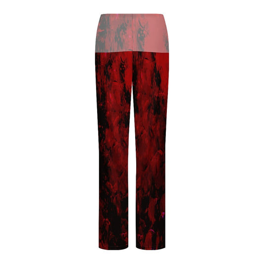 Red Crush City - Straight-Leg Drawstring Yoga Pants