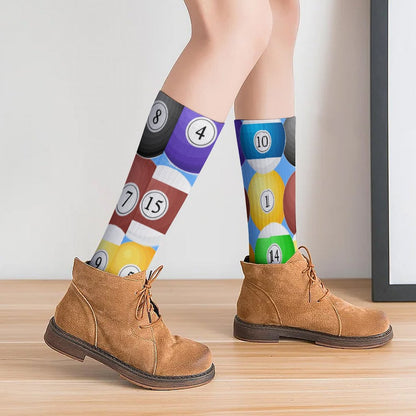 Pool Ball Collection:  Unisex Tube Socks - One Size