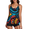 Tankini Two Piece Swimsuit(All-Over Printing on the Top)