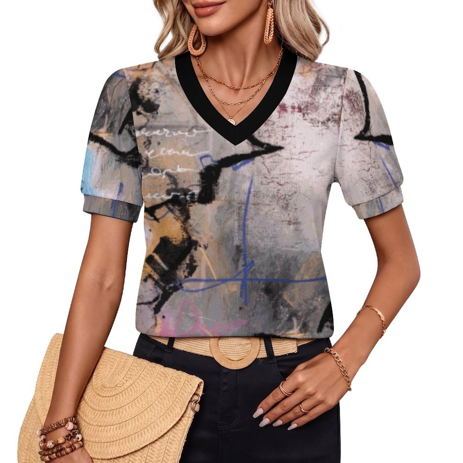 City Collection - Women's Bubble Sleeve Shirt