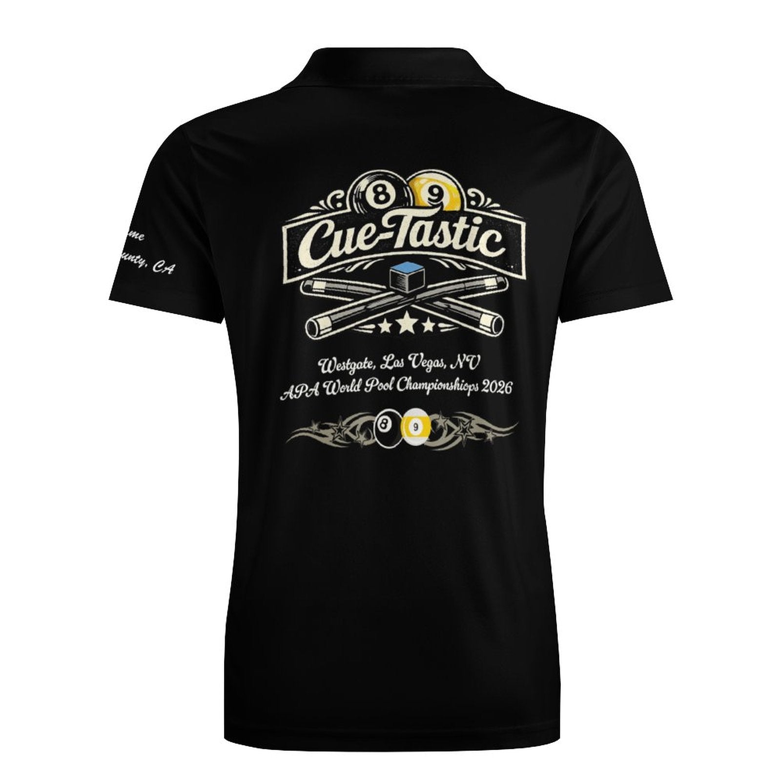 Cuetastic Short Sleeve Men's POLO T-shirt V2 (Polyester)