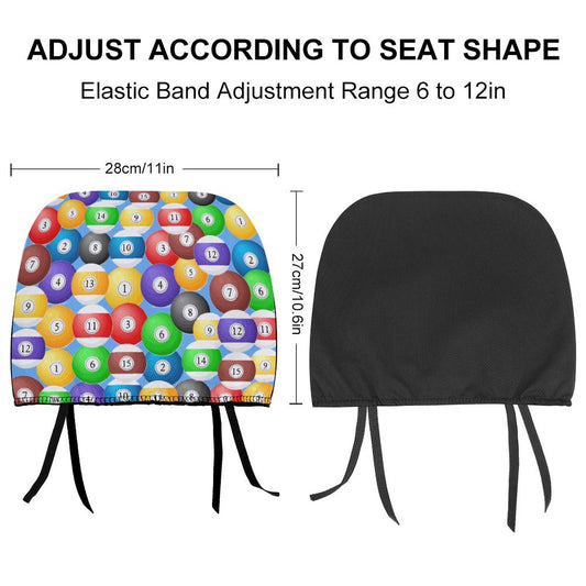 Poolball Car Headrest Cover – Cushioned Protective Headrest Sleeve