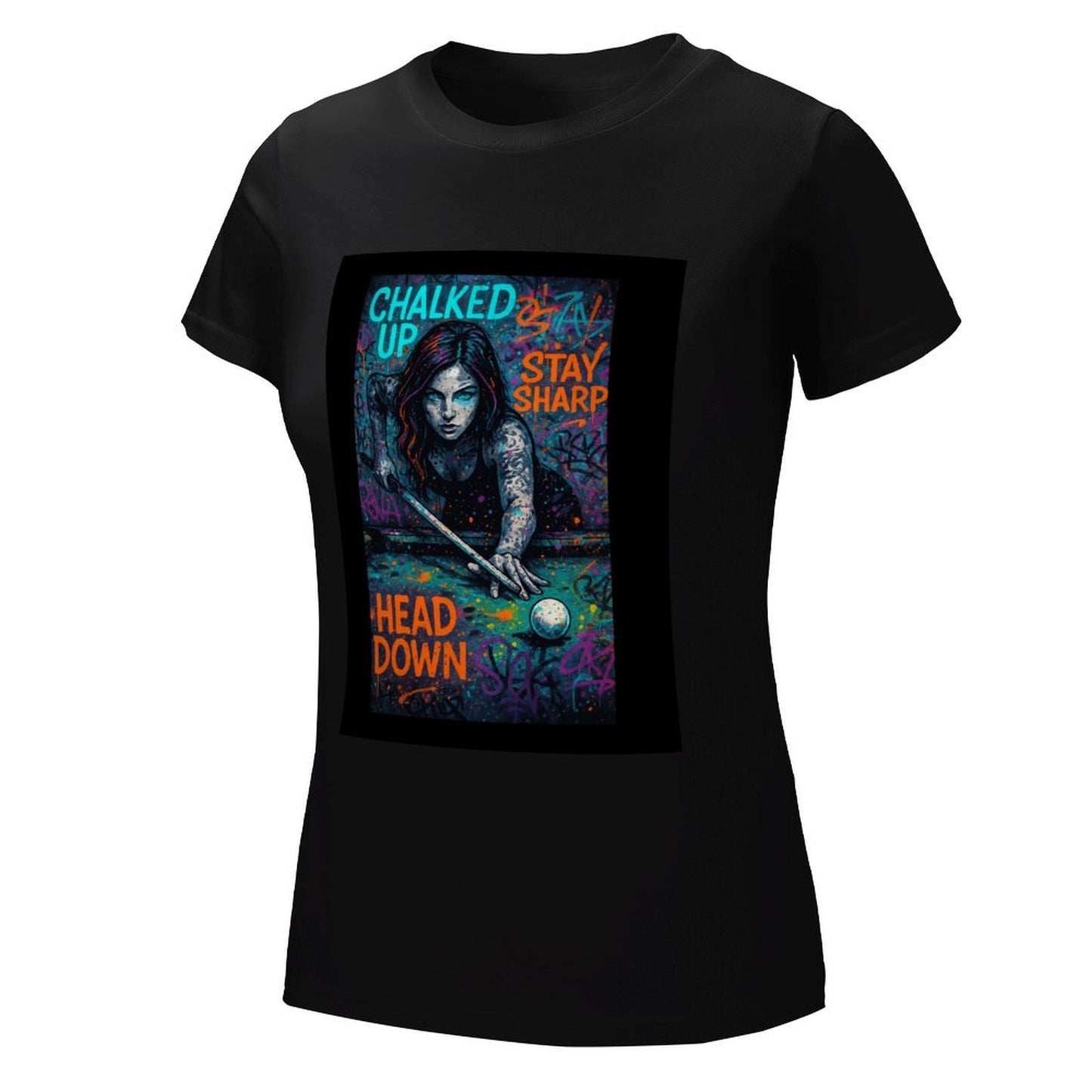 Chalked Up – Women’s Front Print Graphic T-Shirt