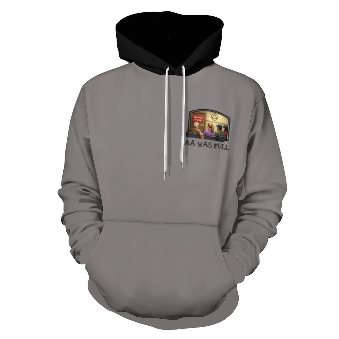 "AA Was Full" Unisex Classic Pullover Hoodie – Double-Layer Hood, Soft Polyester Fabric