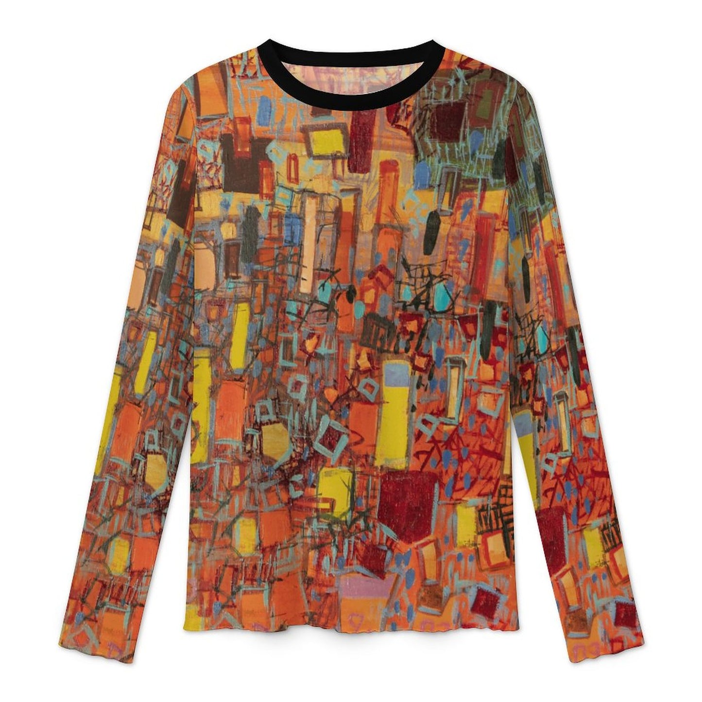 City Life Long Sleeve Mesh T-Shirt- Slim Fit, Lightweight & Layer-Ready