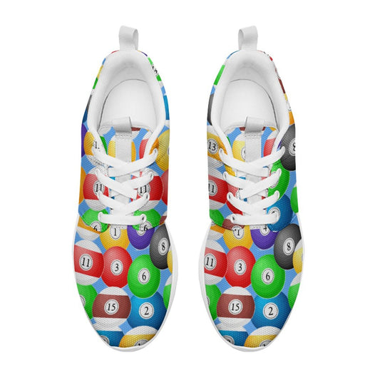 Pool Ball Collection - Colorful Pool Balls Mesh Running Shoes – Casual Athletic Sneakers