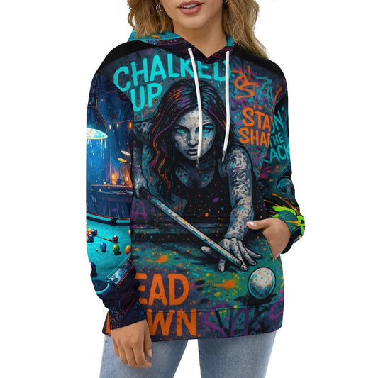 Chalked Up Lady Hoodie with Double-layer Cap