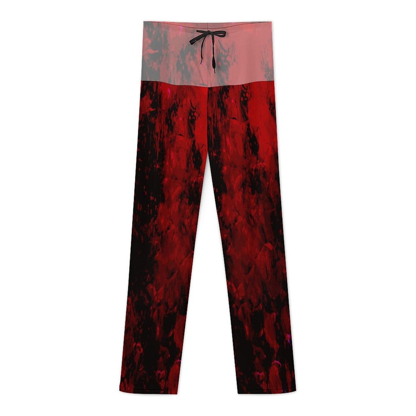 Red Crush City - Straight-Leg Drawstring Yoga Pants