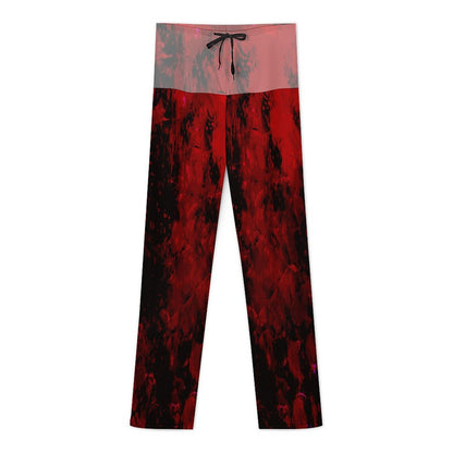 Red Crush City - Straight-Leg Drawstring Yoga Pants