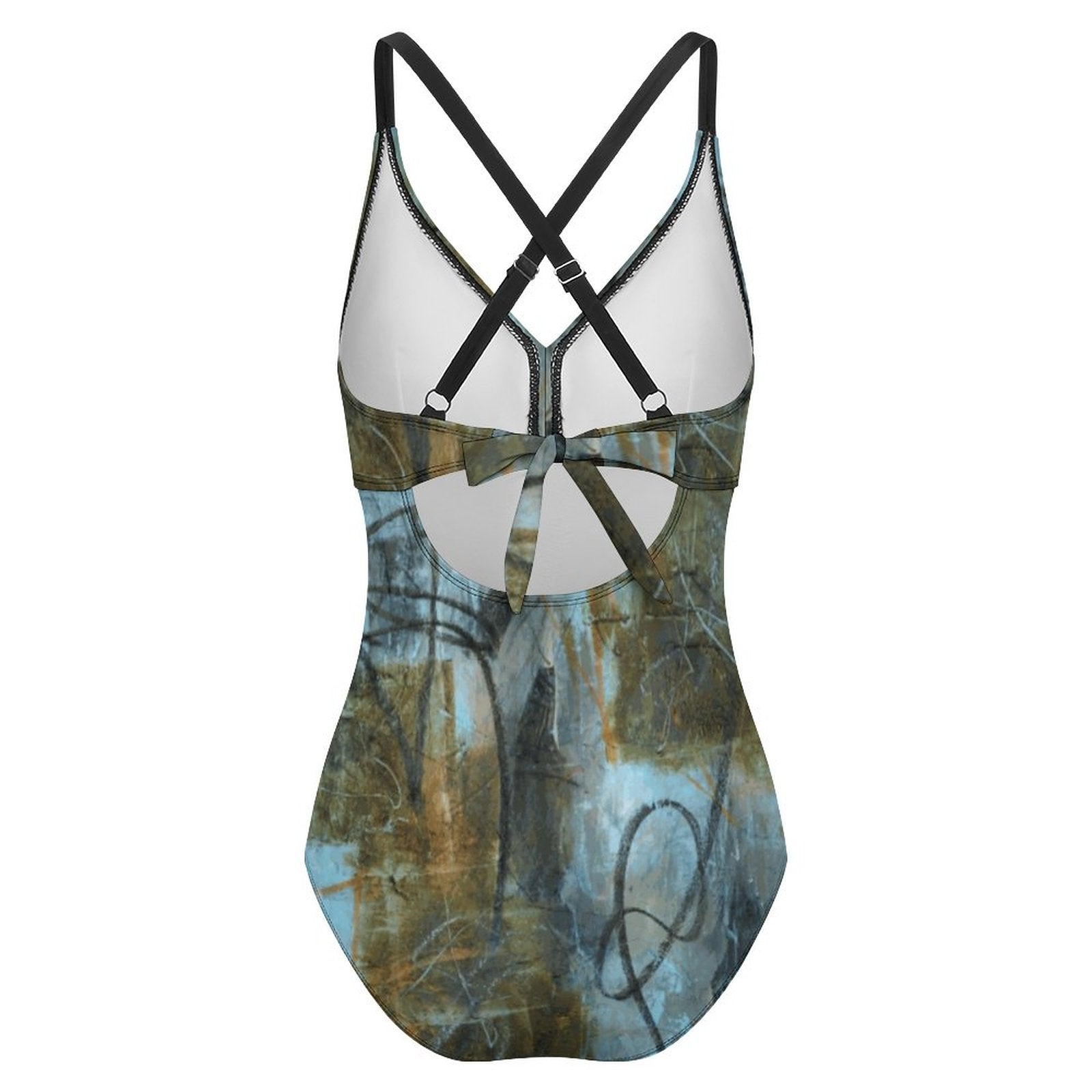 190gsm Backless One-Piece Swimsuit(All-Over Printing)