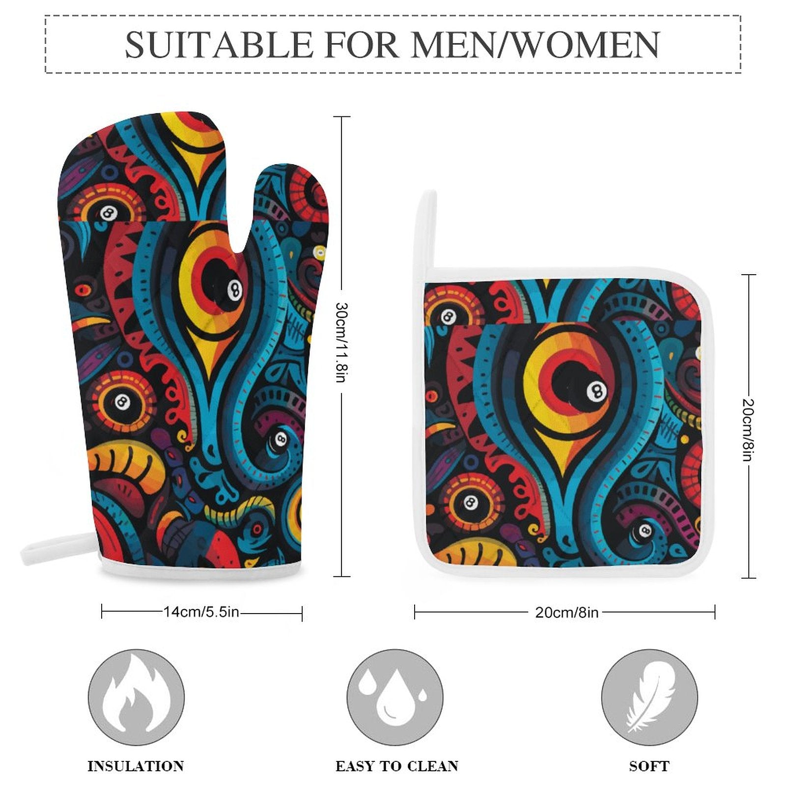 Oven Mitt & Pad Set of 3