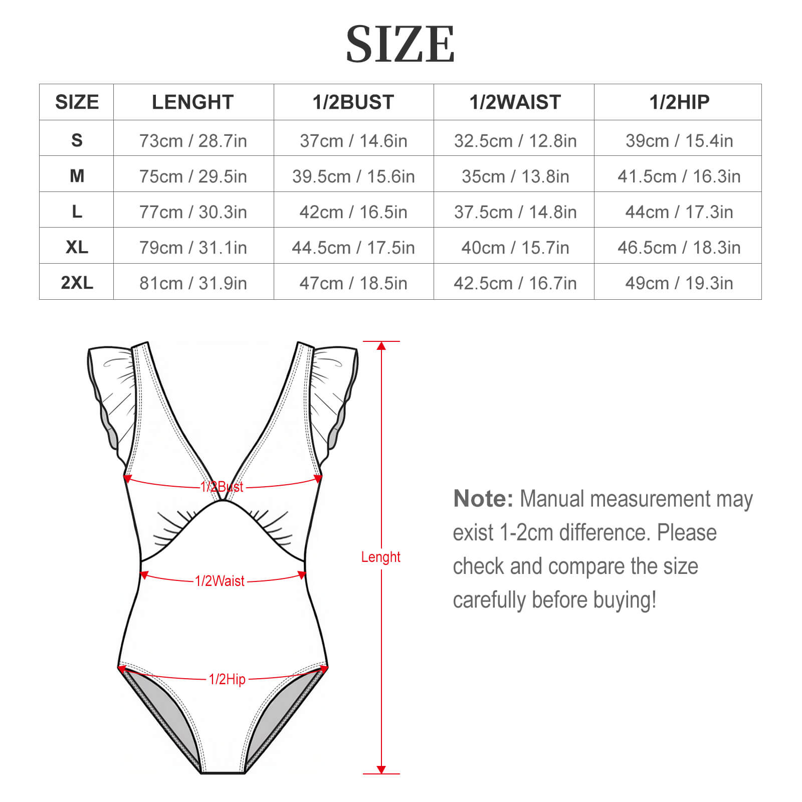 Women's Ruffled Sleeve One Piece Swimsuit(All-Over Printing)