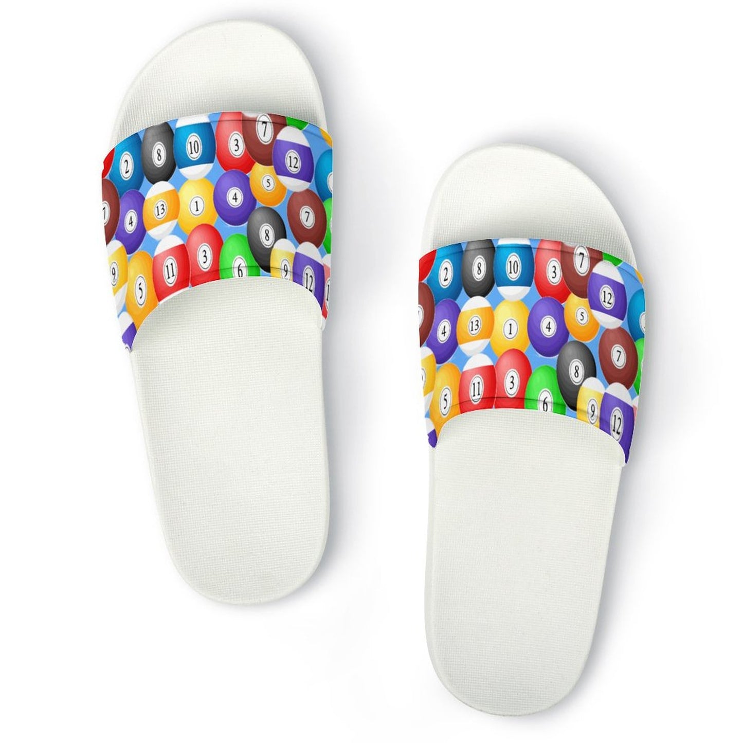 Pool Balls PVC Slide Slippers – Casual Non-Slip Poolside Slides