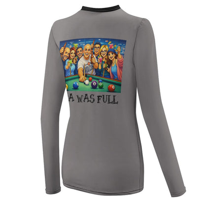 "AA Was Full" Women’s Long Sleeve Sun Protection Performance Shirt – Ice Silk Cooling, UPF 40