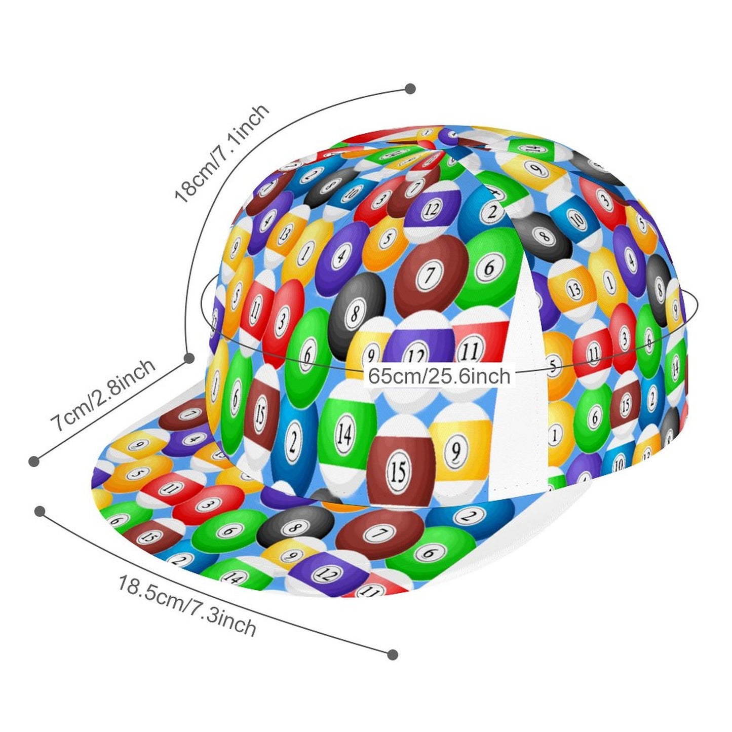 Pool Balls Collection: Unisex Snapback Cap