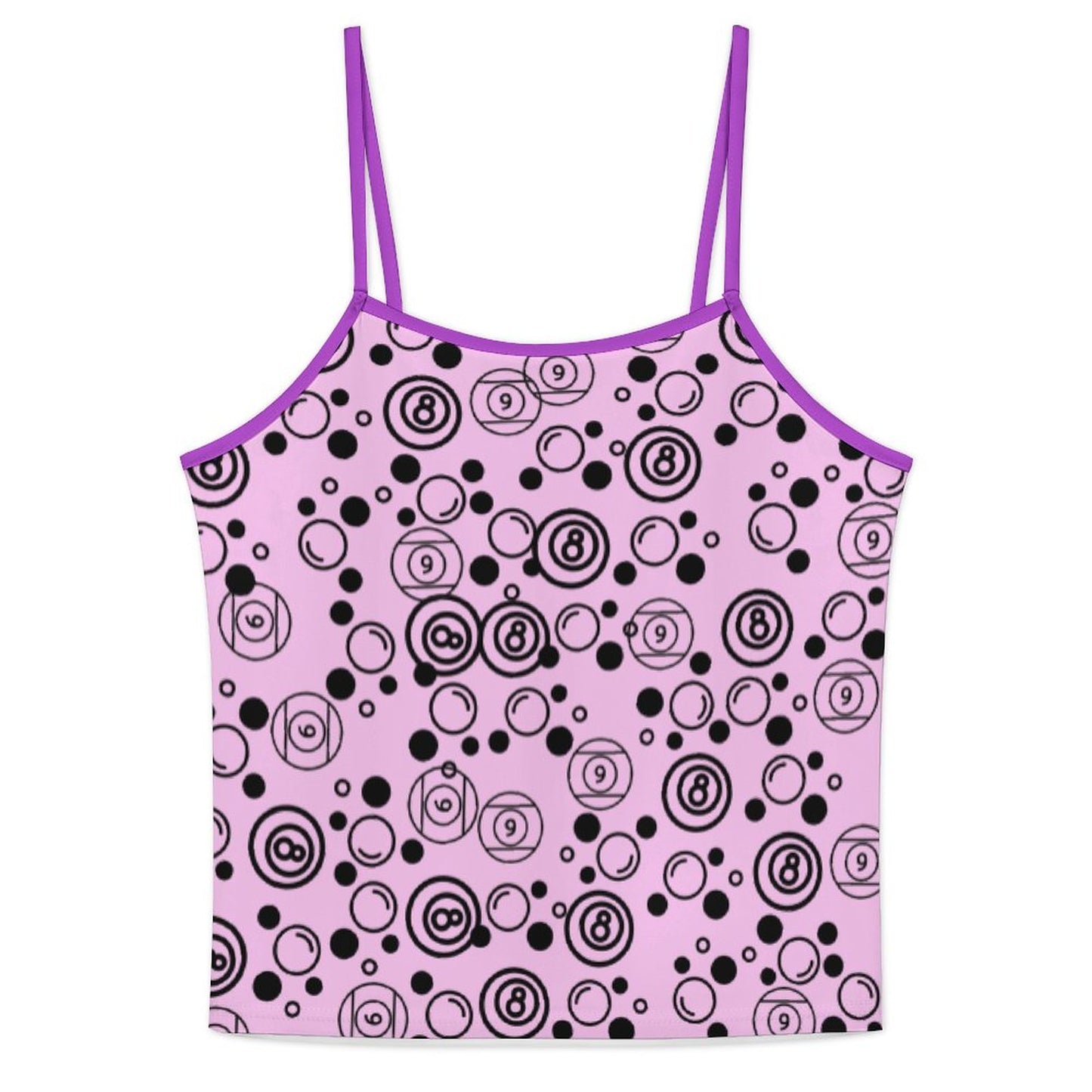 Bubbles and Billiards - Silk Camisole Pajama Set