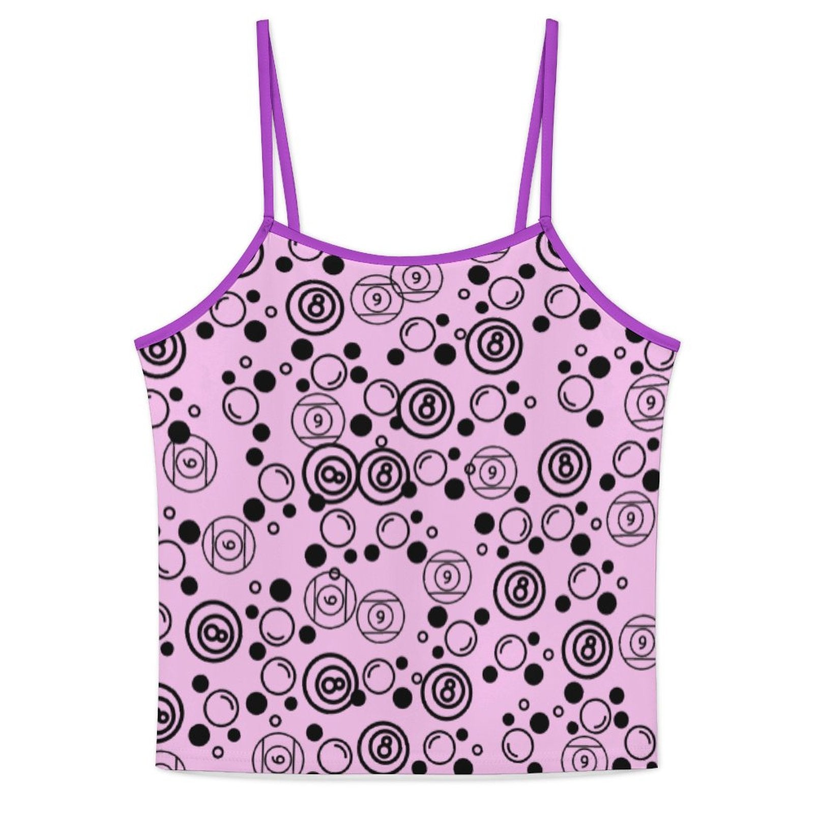 Bubbles and Billiards - Silk Camisole Pajama Set
