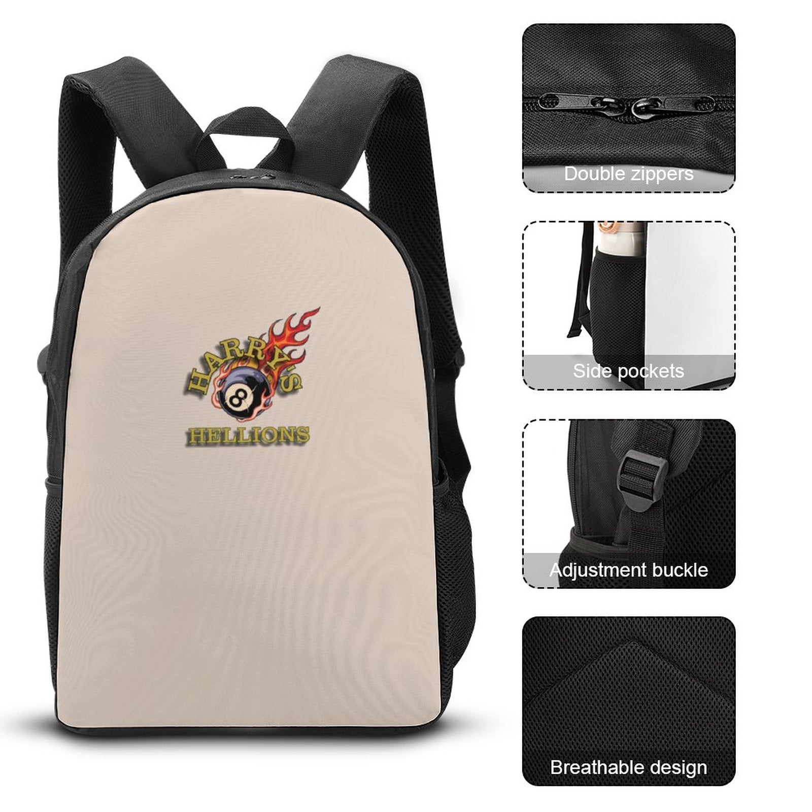 Harry’s Hellions Kids 3-Piece School Backpack Set (Backpack, Lunch Bag and Pencil Case)