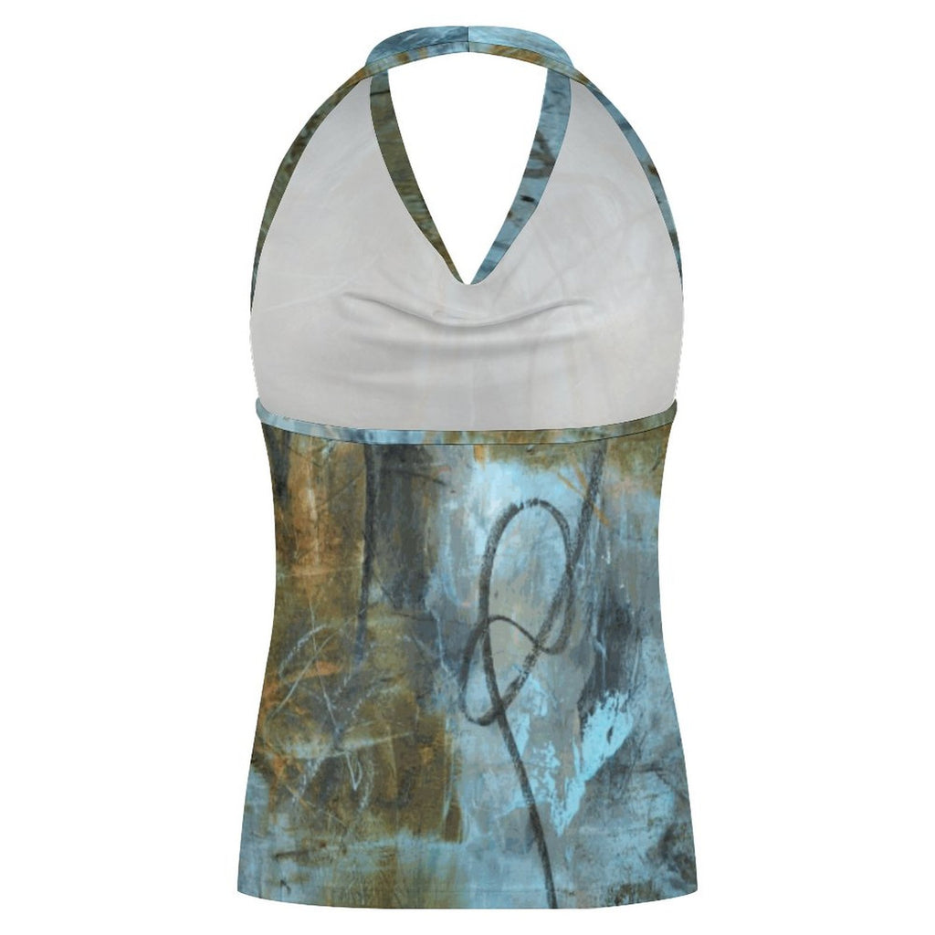 180gsm Women's Halter Tank Top(All-Over Printing)