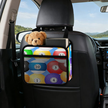 Poolball Car Seat Storage Bag – PU Leather Auto Organizer