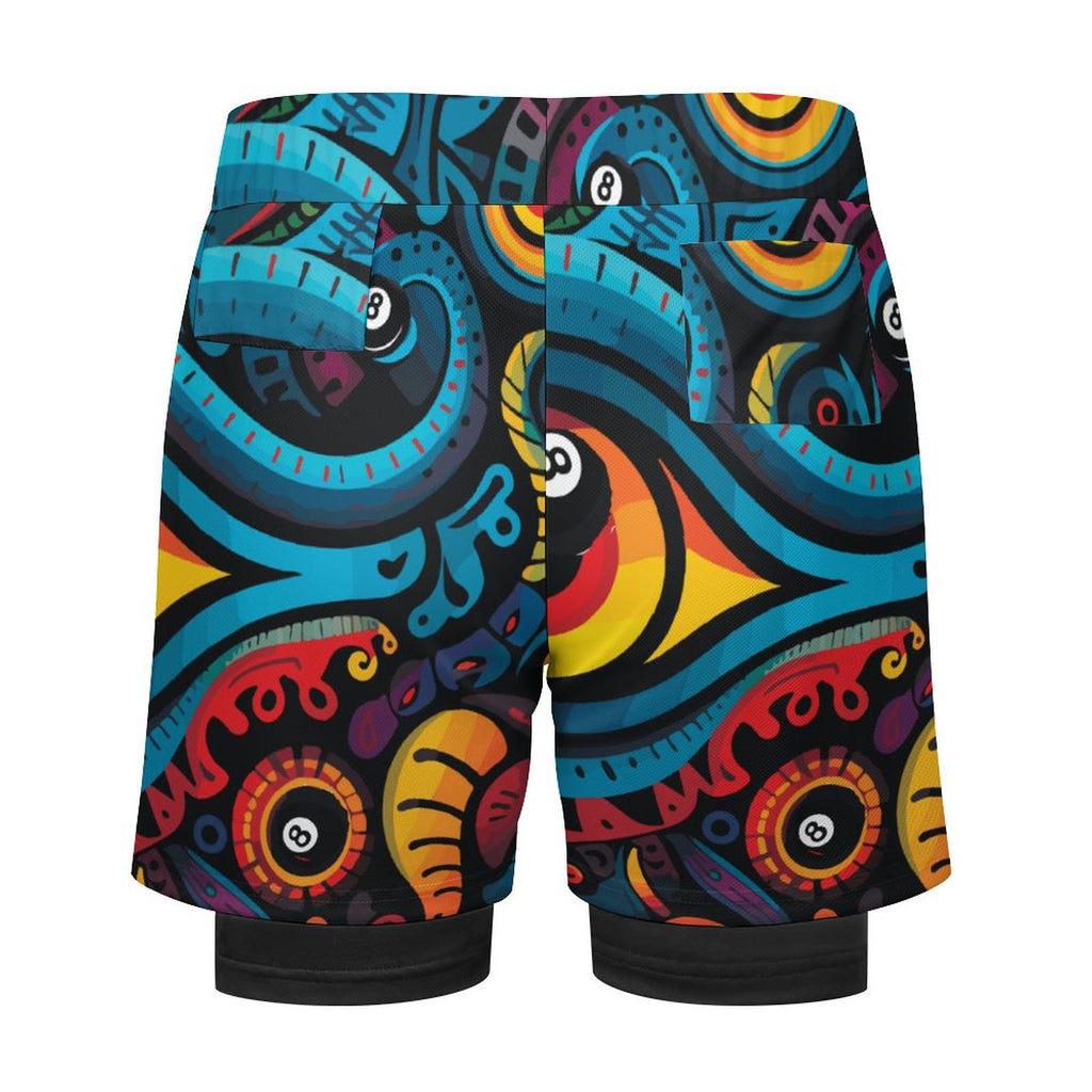 Dead Stroke Men Beach Shorts with 4 Pockets