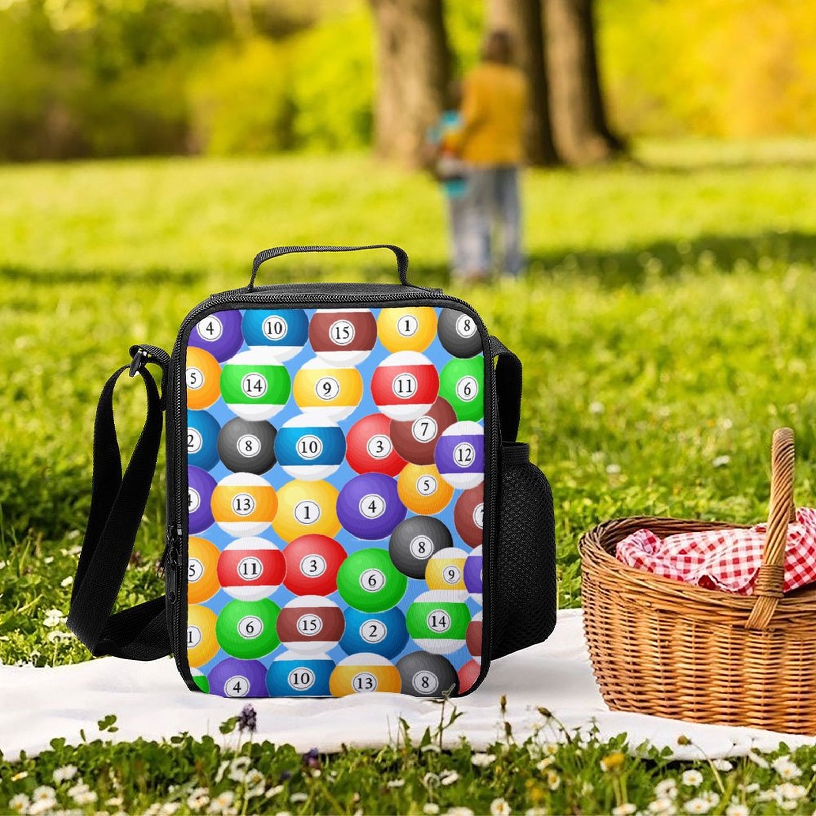 Pool Balls Collection: Insulated Lunch Bag with 600D Polyester