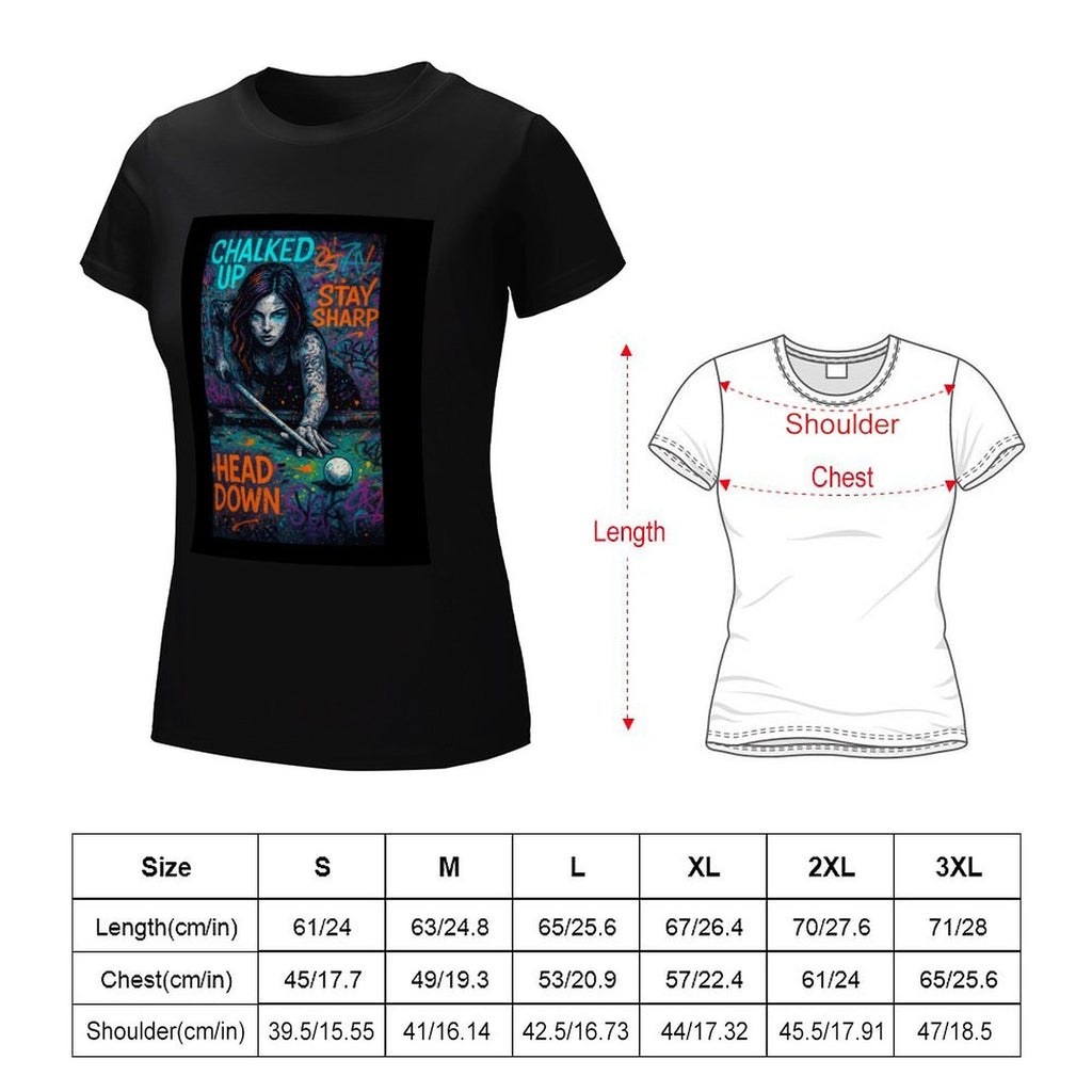 Chalked Up – Women’s Front Print Graphic T-Shirt