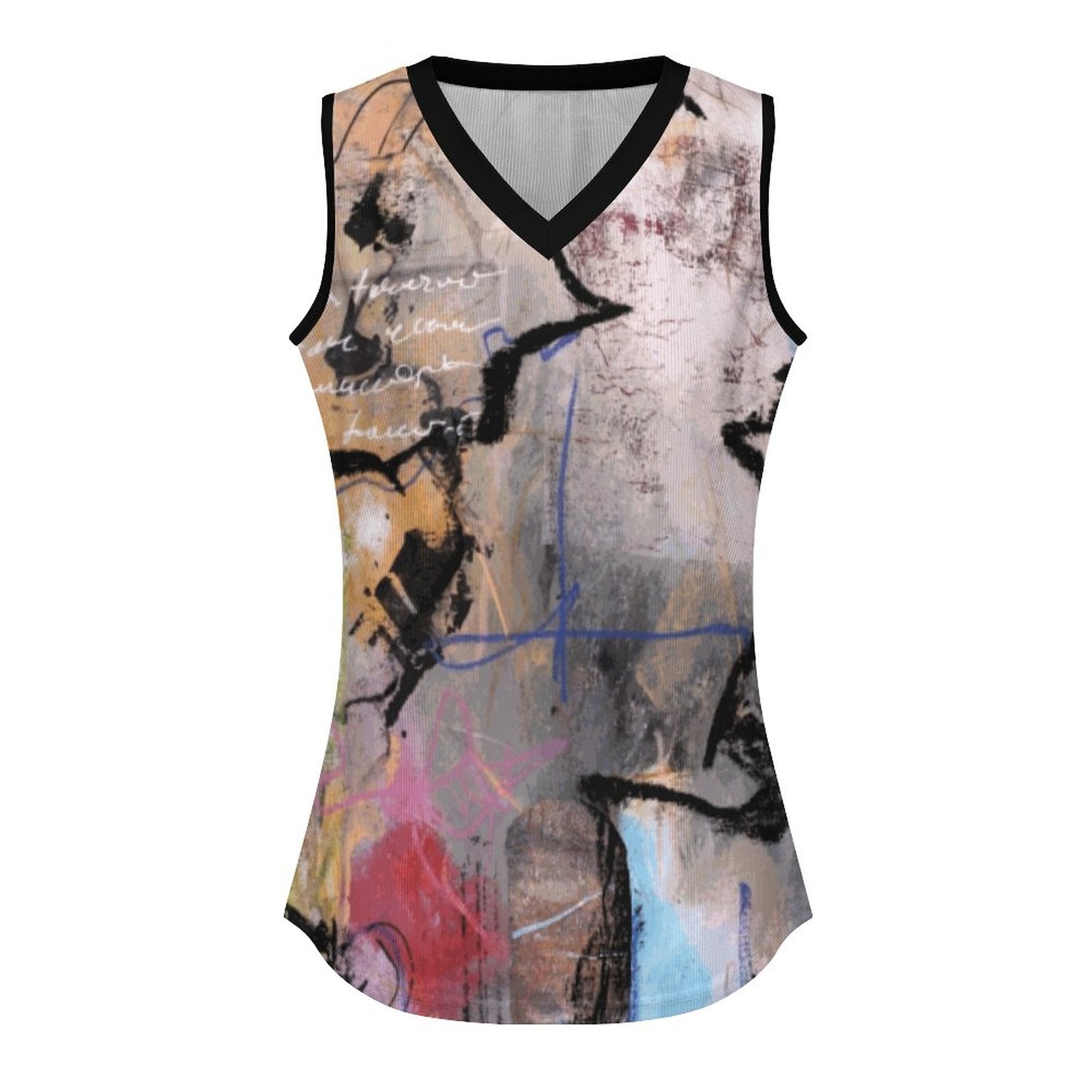 City Collection - Women's V-Neck Ribbed Tank Top