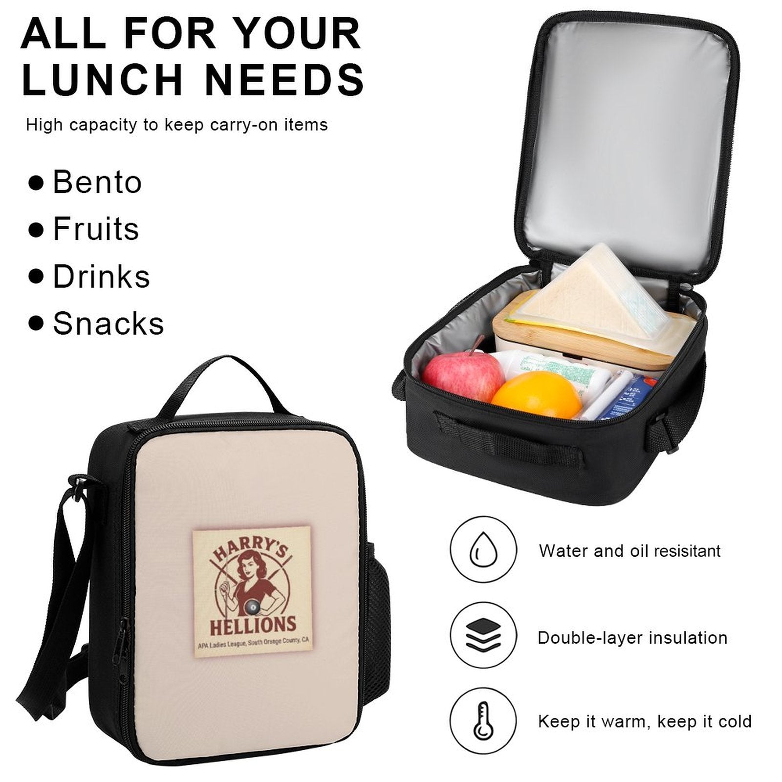 Harry’s Hellions 3-Piece Bag Set (Shoulder Bag Lunch Bag & Pencil Pouch)
