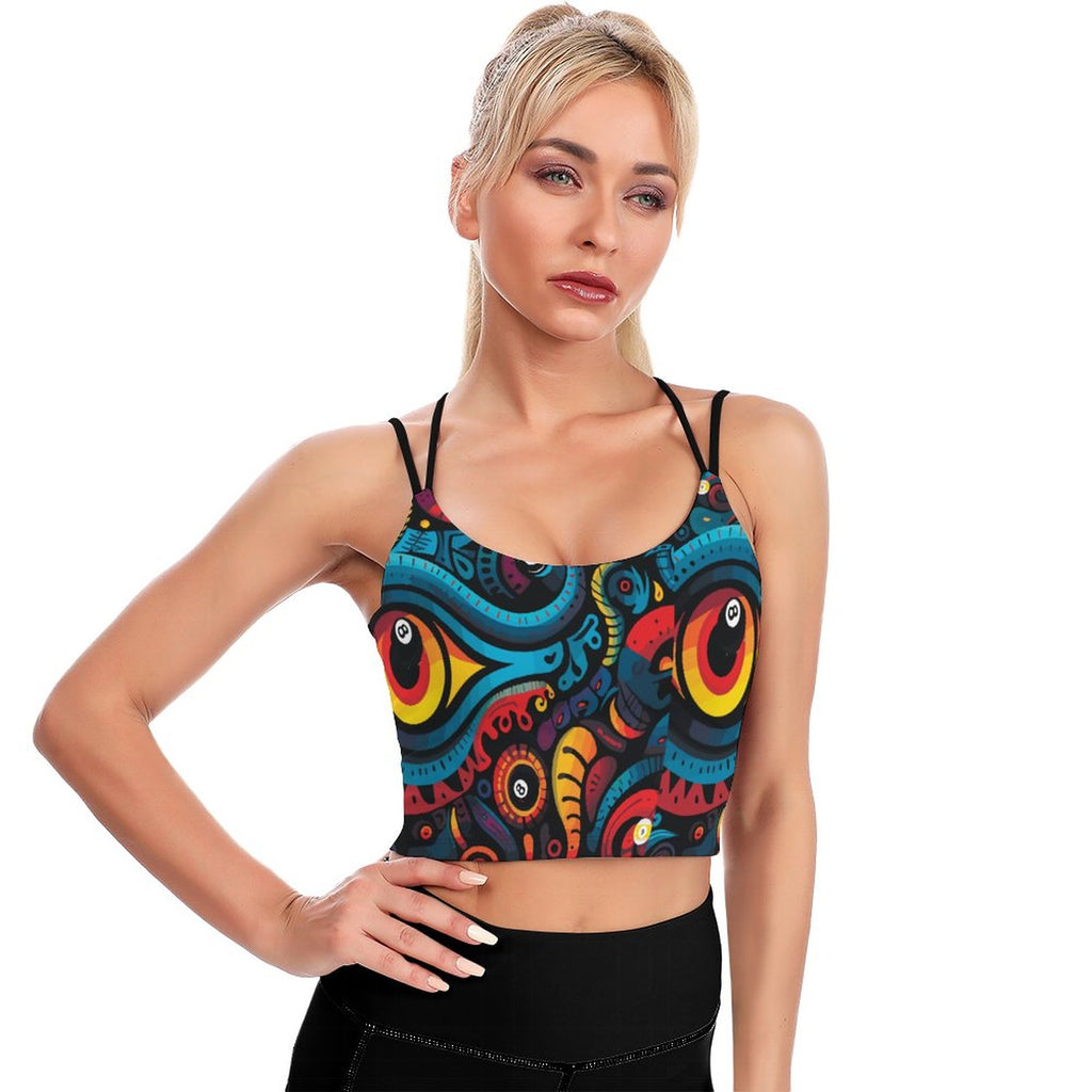 Workout Crop Yoga Tank Top(All-Over Printing)