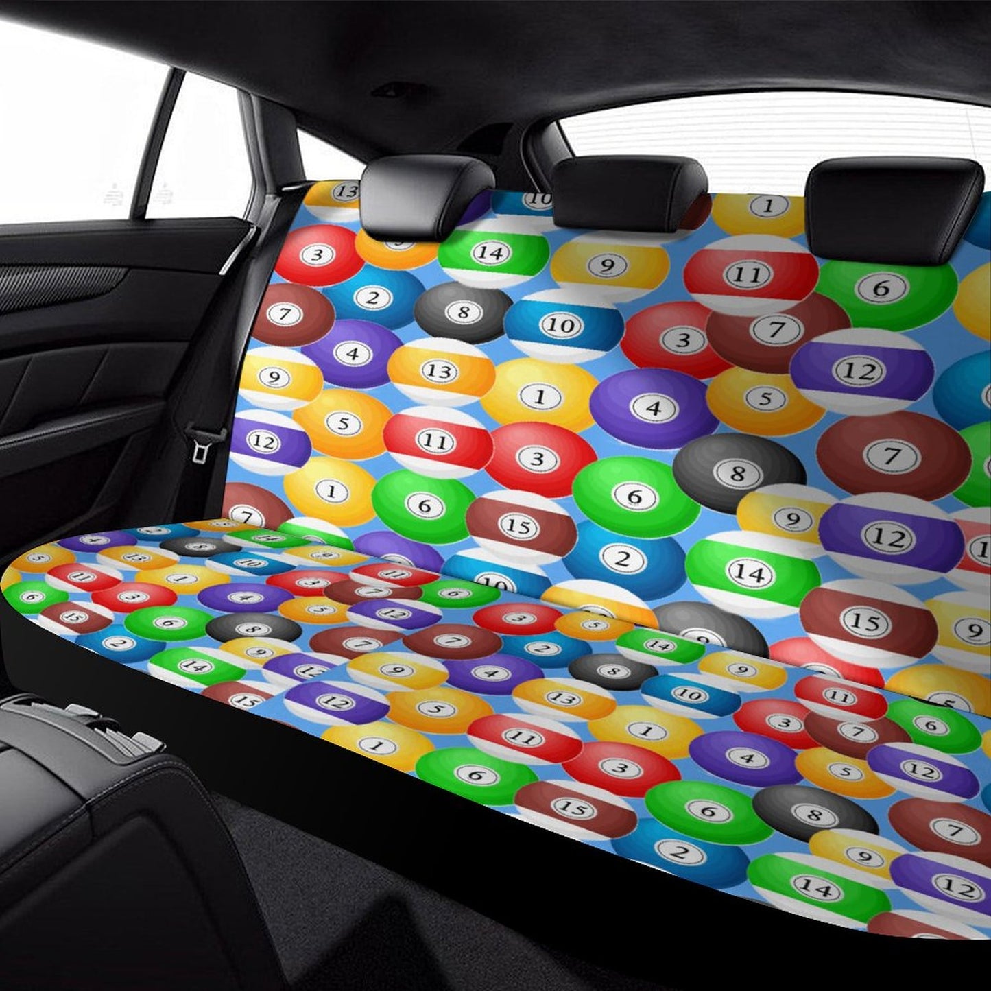 Poolball Back Seat Cover for Cars – Stretch Fit Rear Seat Protector