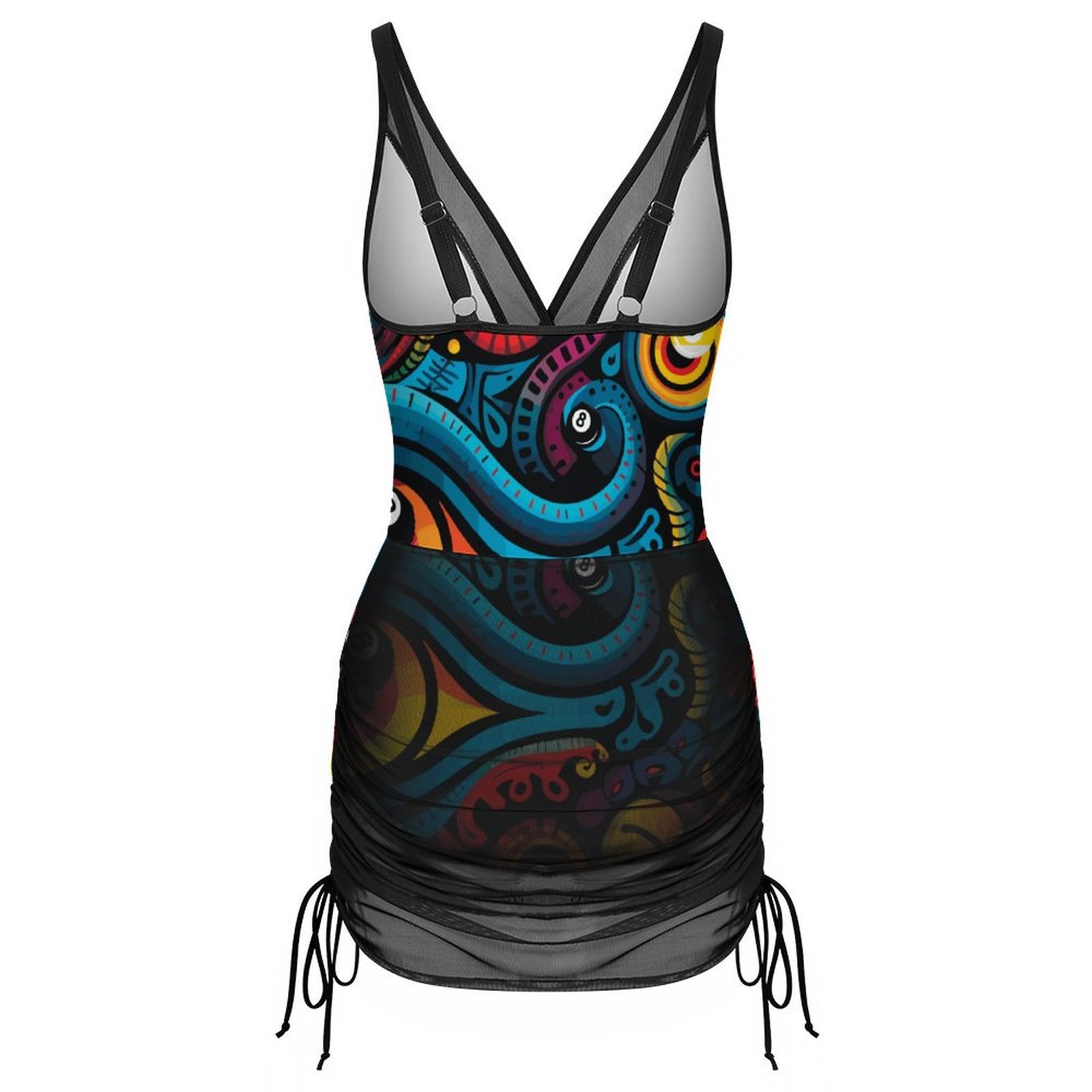 Dead Stroke Mesh One Piece Swimsuit For Women(