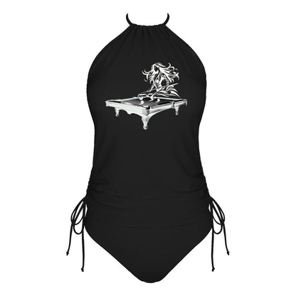 Just Playing Pool: High Neck 2-Piece Swimsuit Set