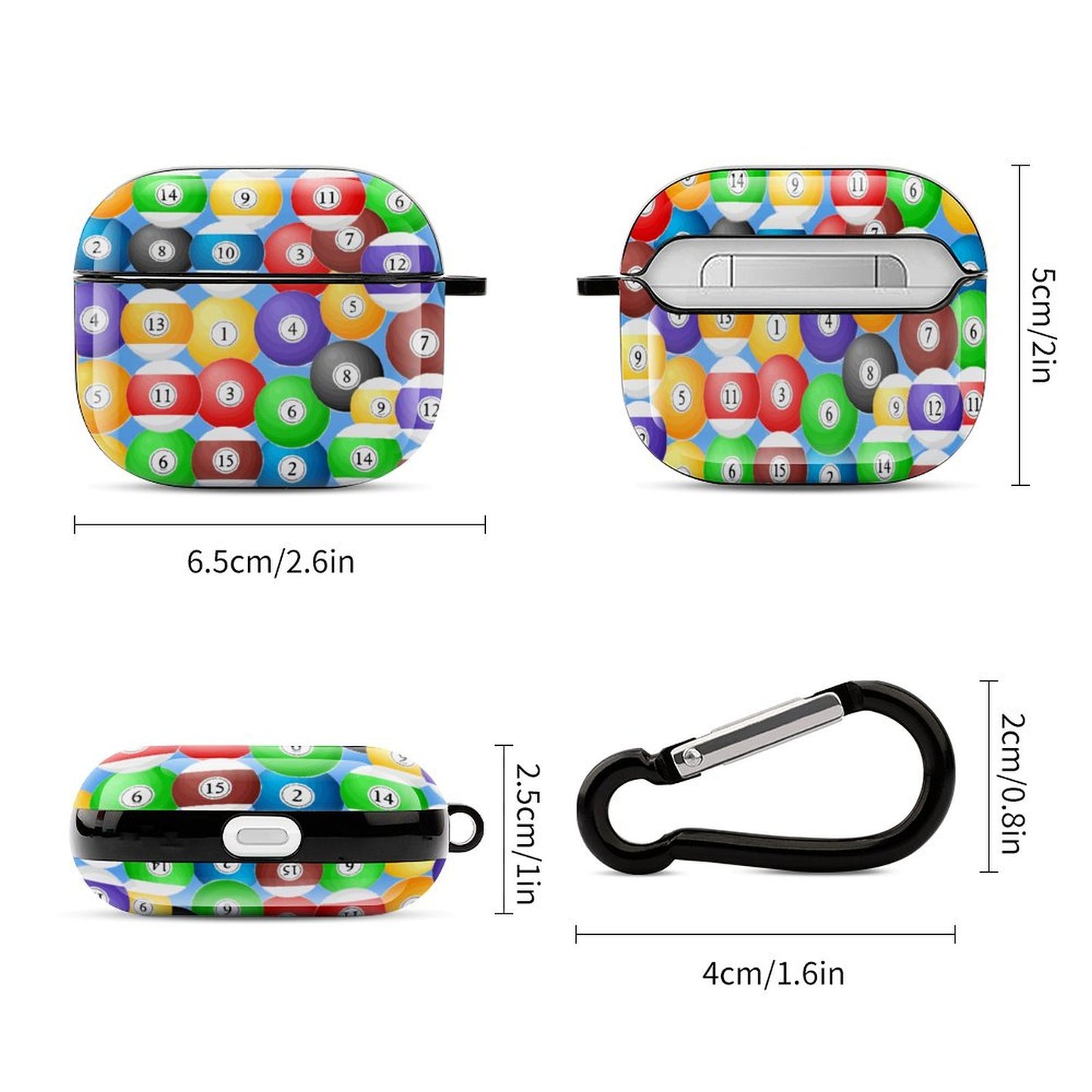 Poolball AirPods 3 Case Cover – Protective PC Case with Keychain