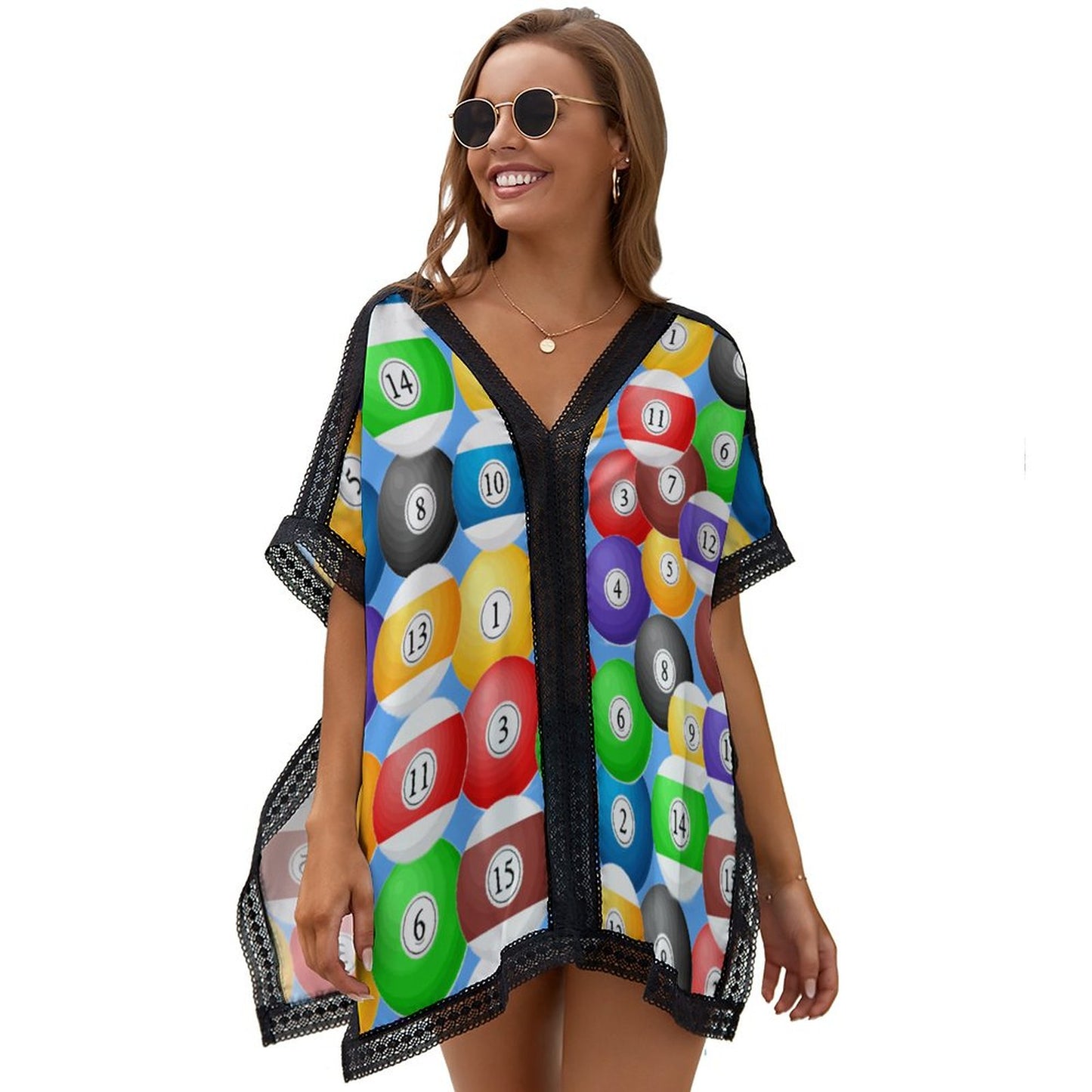 Pool Balls Swimsuit Cover-up