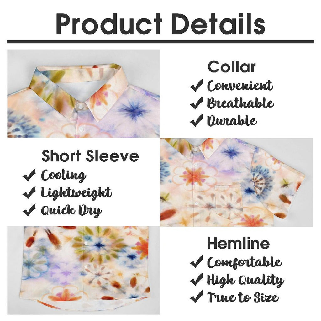 Spring Explosion Men's Short Sleeve Button down Shirt with Pocket(XS-7XL)