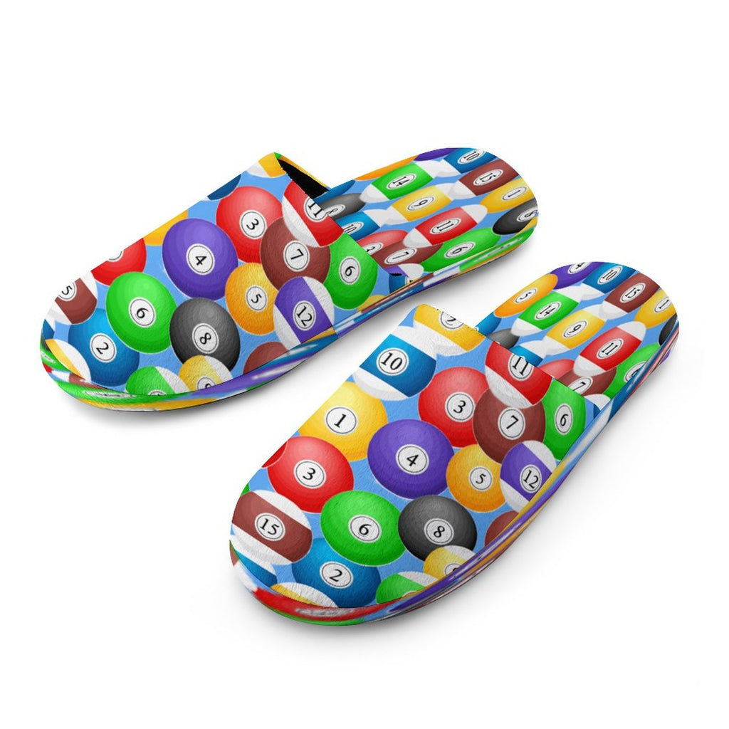Pool Balls Collection: Men's Flannel Cotton Slippers
