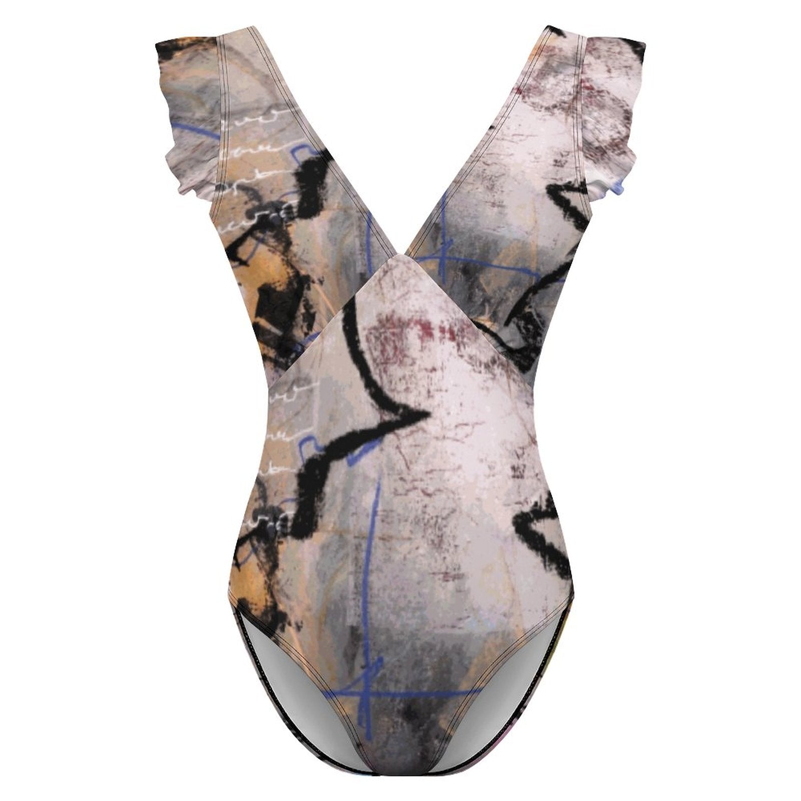 City Collection - Women's Ruffled Sleeve One-Piece Swimsuit