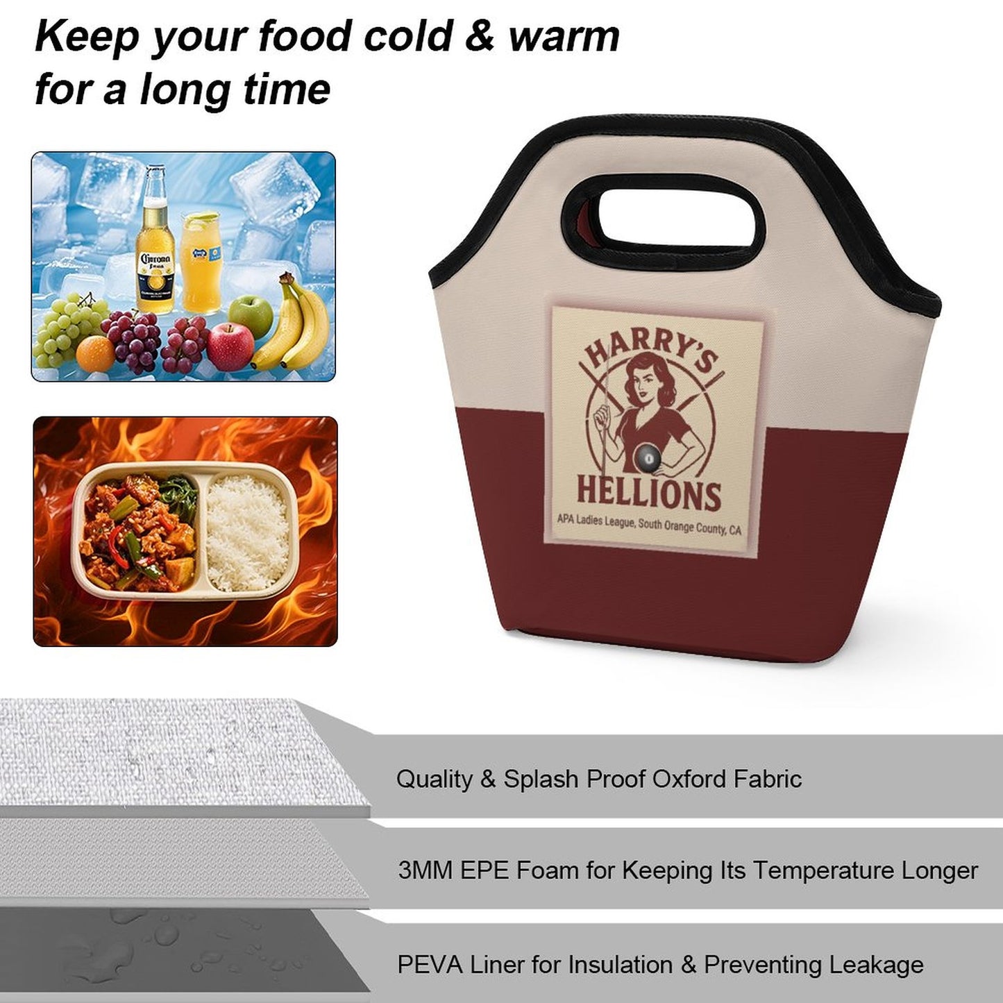 Team Portable Tote Bag for Meals/Drinks