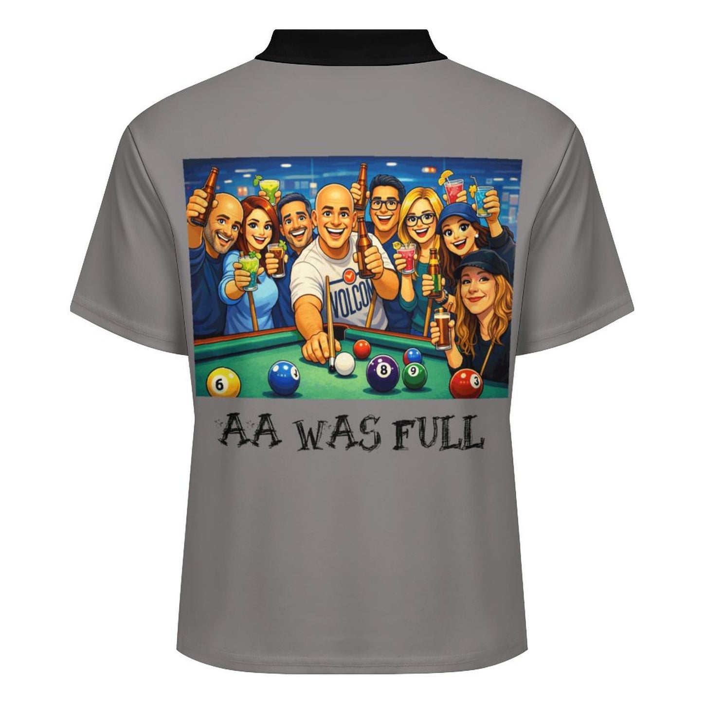 "AA Was Full" - Women’s Button-Down Polo Shirt – Short Sleeve Polyester Performance Top