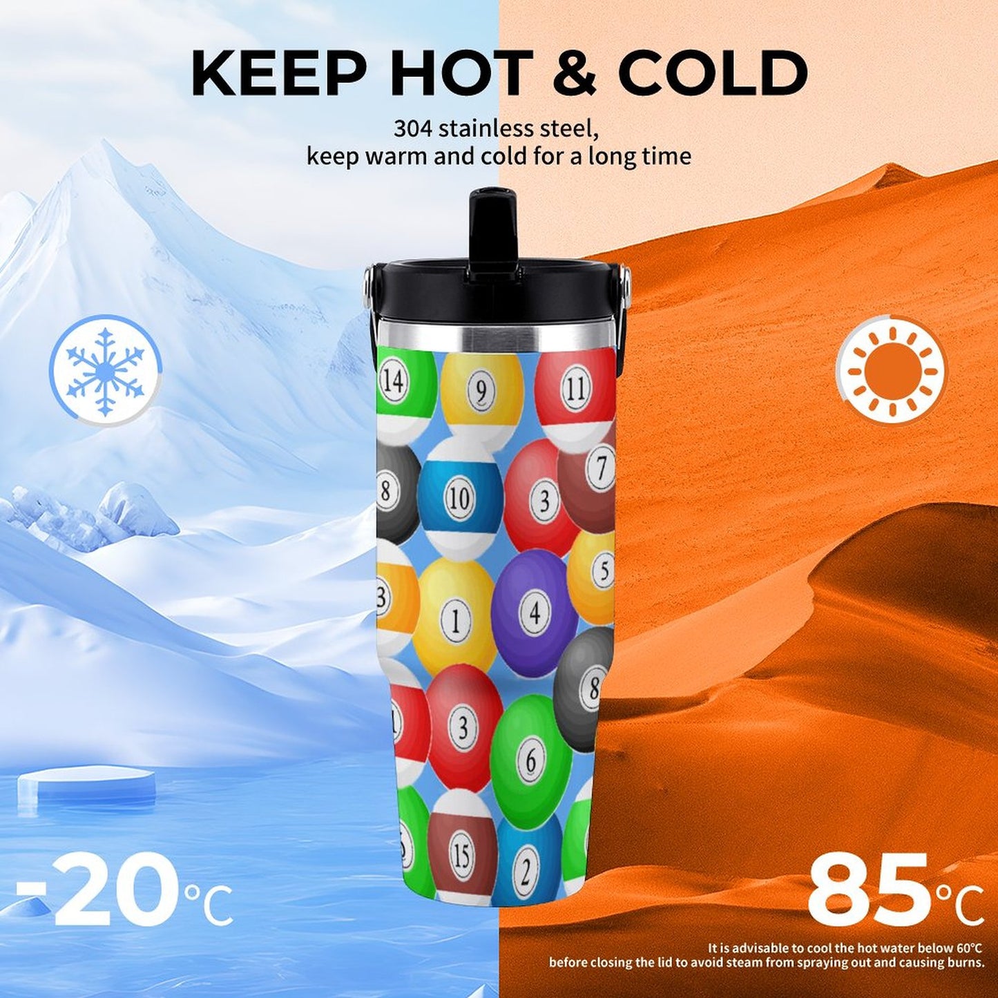 30oz Car Cup with Handle(All-Over Printing)