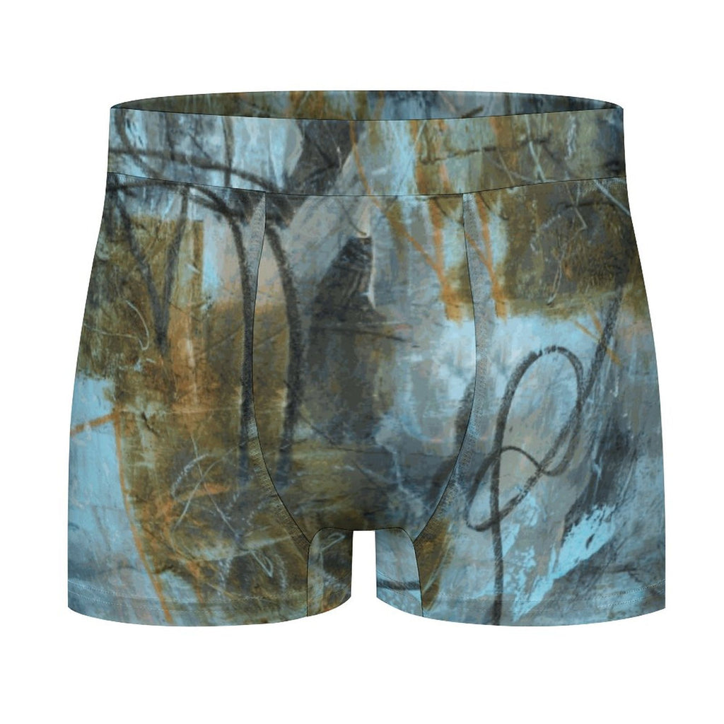 Blue Felt Men's Cotton Comfort Soft Boxer Briefs